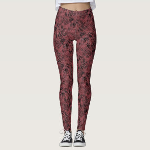 Abstract Painting Of A Magenta Pink Cobweb Leggings