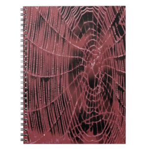Abstract Painting Of A Magenta Pink Cobweb Notebook