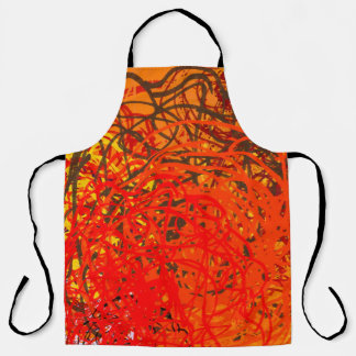 Abstract painting on canvas. Hand made art. Colorf Apron