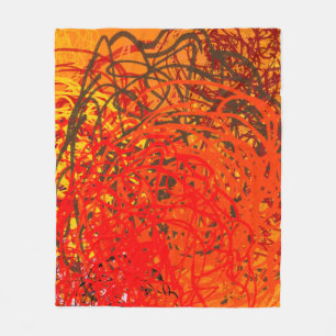 Abstract painting on canvas. Hand made art. Colorf Fleece Blanket
