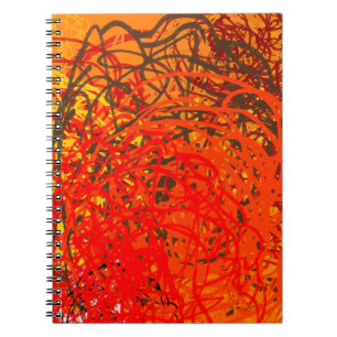Abstract painting on canvas. Hand made art. Colorf Notebook