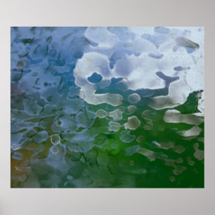 Abstract painting on concrete. 2d illustration. Va Poster