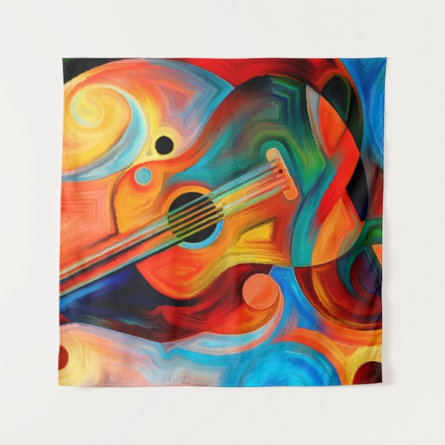 Abstract painting on the subject of music and rhyt tapestry (Front)