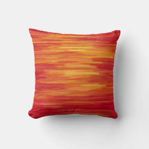 Abstract Painting Orange and Yellow 54 Throw Pillow