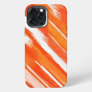 Abstract Painting   Orange White Abstract Art iPhone 13 Pro Max Case