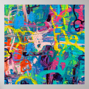 Abstract painting poster