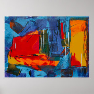Abstract painting poster
