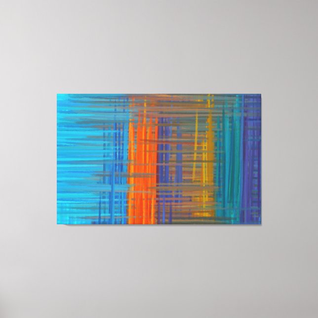 Abstract Painting | Retro Colourful 11 Canvas Print (Front)