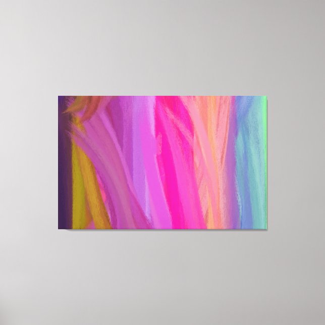 Abstract Painting | Retro Colourful 15 Canvas Print (Front)