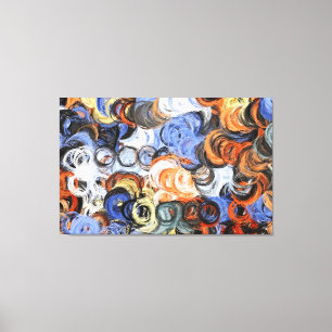 Abstract Painting Retro Colourful 7 Canvas Print