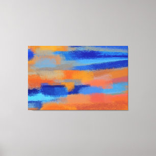 Abstract Painting Retro Colourful 8 Canvas Print