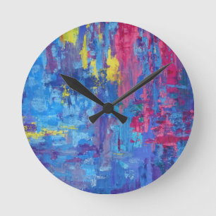 Abstract painting  round clock