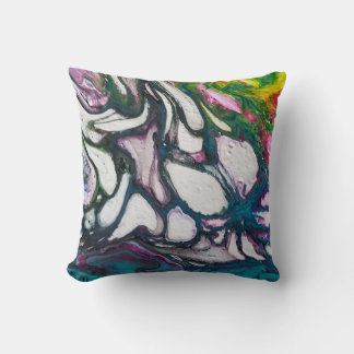Abstract painting signed Kook Art Throw Pillow