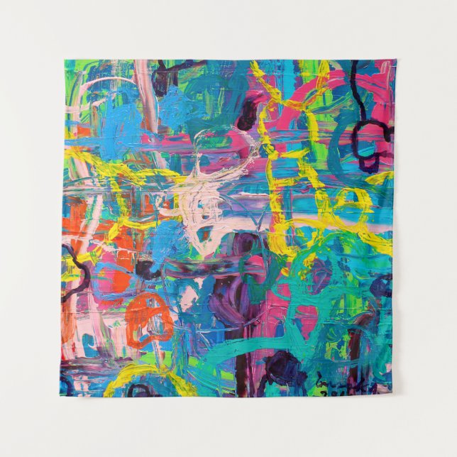 Abstract painting tapestry (Front)