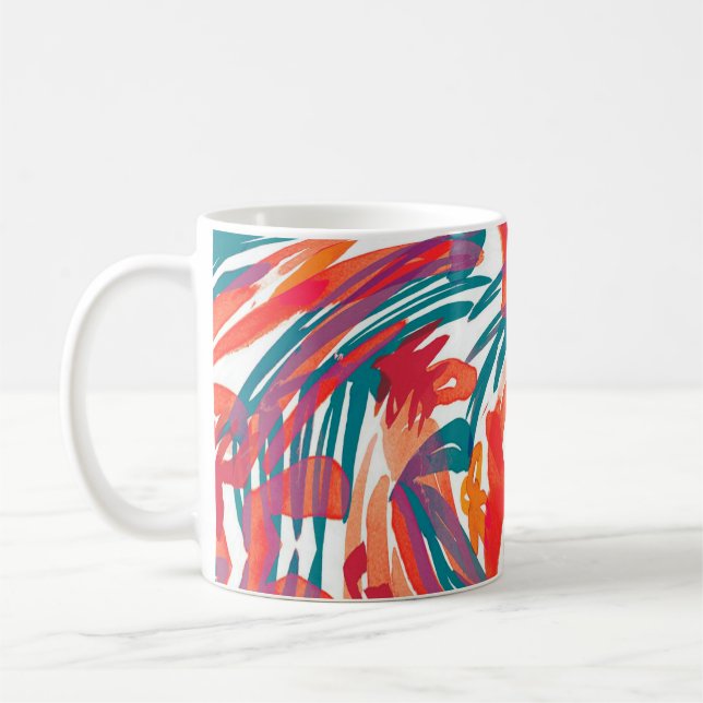 Abstract painting texture. Art wallpaper. Simple d Coffee Mug (Left)