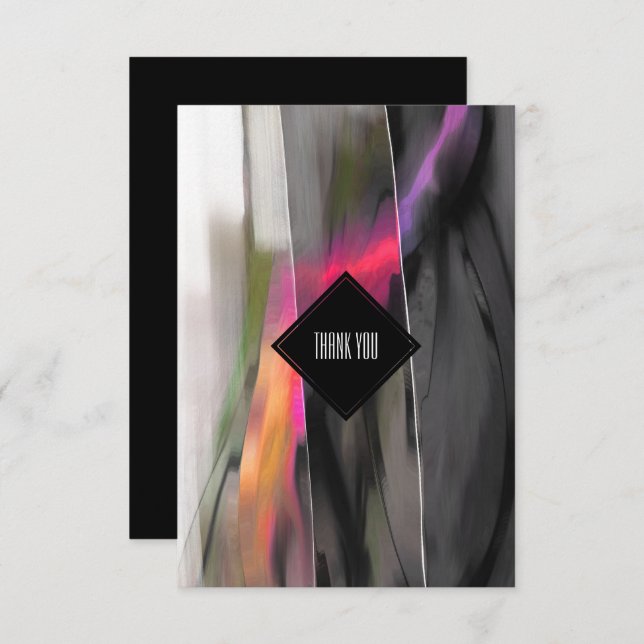 Abstract Painting Thank You Birthday Card (Front/Back)