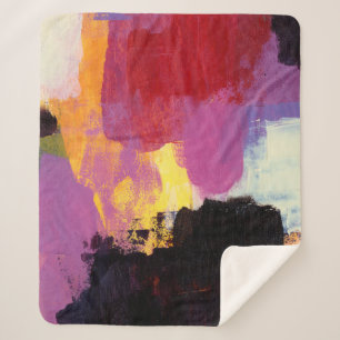 Abstract painting. Trendy art style. Bright colour Sherpa Blanket
