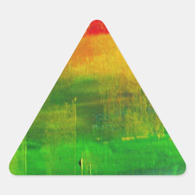 Abstract Painting Triangle Sticker (Front)