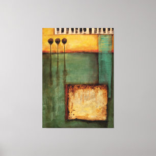 Abstract Painting with Piano Keys Canvas Print
