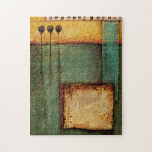 Abstract Painting with Piano Keys Jigsaw Puzzle