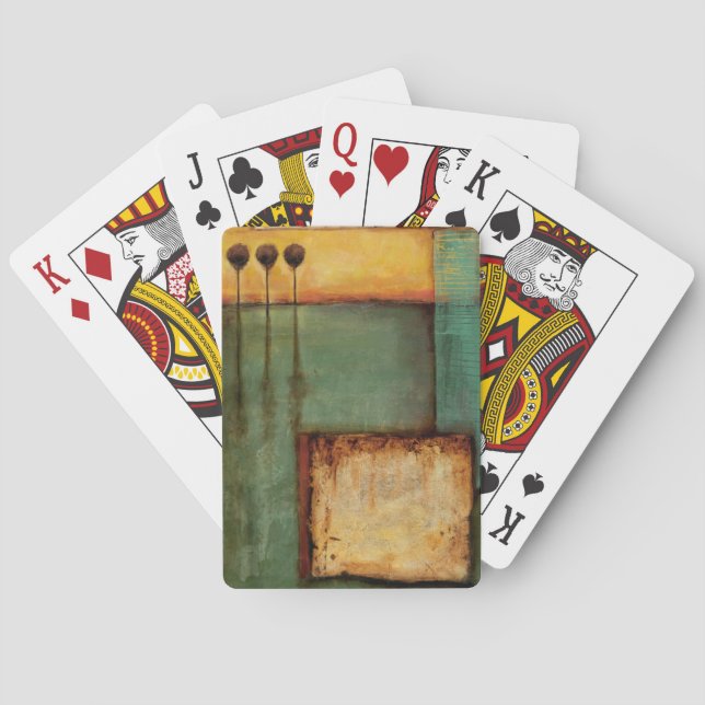 Abstract Painting with Piano Keys Playing Cards (Back)