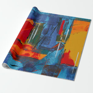 Abstract painting wrapping paper