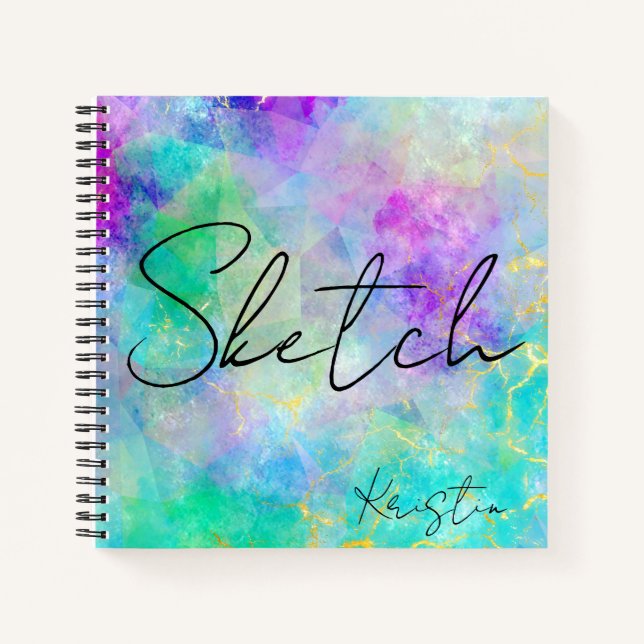 Abstract Painting Your Name Sketchbook Notebook (Front)