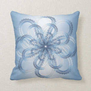 abstract paisley circle metallic element. throw pillow