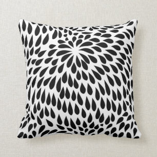 Abstract Paisley Flower Petal Pattern Throw Pillow