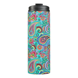 Abstract Paisley Pattern Thermal Tumbler