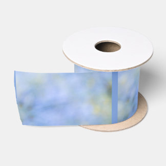 Abstract Pale Blue Yellow Palo Verde Satin Ribbon