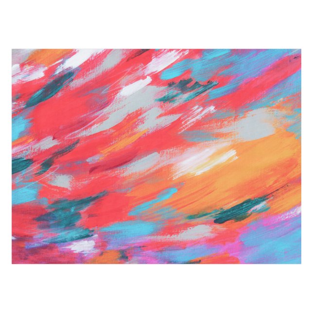 Abstract Palette Acrylic Artwork | Tablecloth (Front (Horizontal))