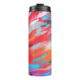 Abstract Palette Acrylic Artwork Thermal Tumbler