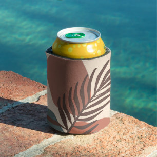 Abstract palm leaf minimalist art can cooler