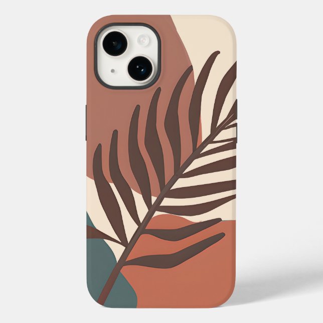 Abstract palm leaf minimalist art  Case-Mate iPhone case (Back)
