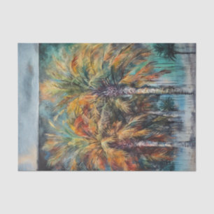 Abstract Palm Trees Beachy Decoupage  Tissue Paper