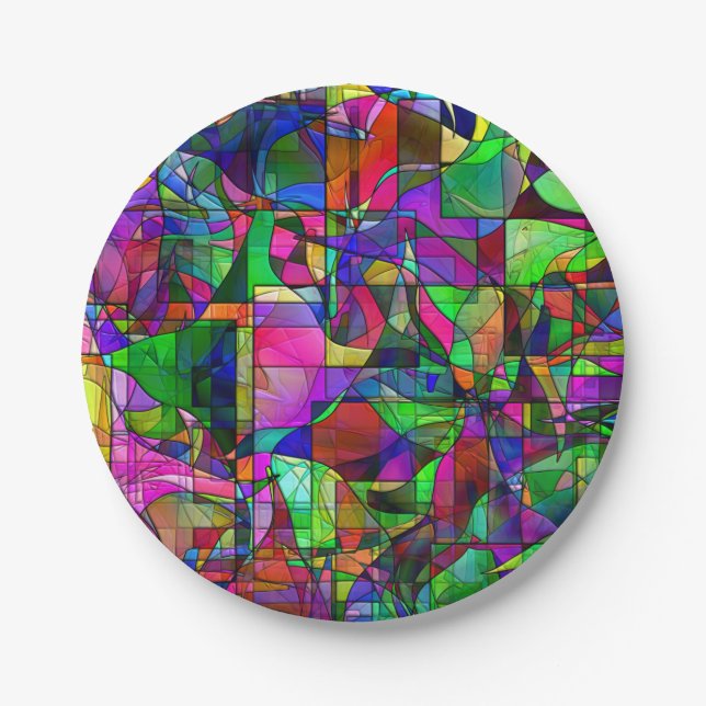 Abstract Paper Plates (Front)