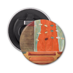 Abstract Parade of Eggs by Erica J Vess Bottle Opener
