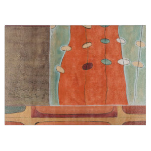 Abstract Parade of Eggs by Erica J Vess Cutting Board