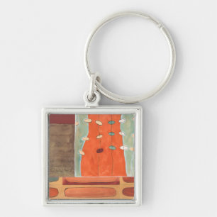 Abstract Parade of Eggs by Erica J Vess Keychain