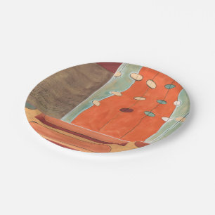 Abstract Parade of Eggs by Erica J Vess Paper Plate