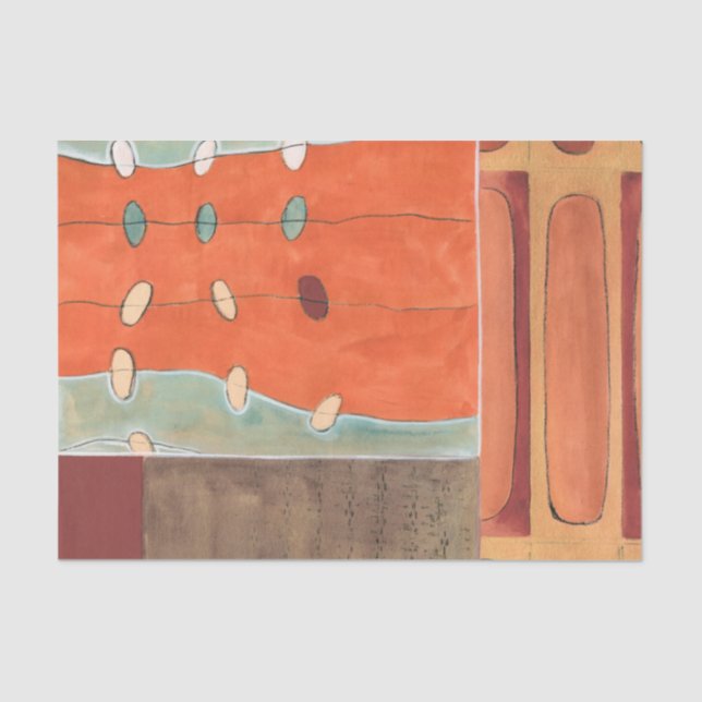 Abstract Parade of Eggs by Erica J Vess Tissue Paper (Front)