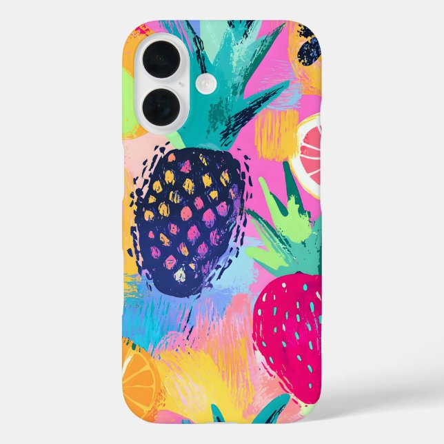 Abstract Paradise Tropical Fruit Fiesta Case-Mate iPhone Case (Back)