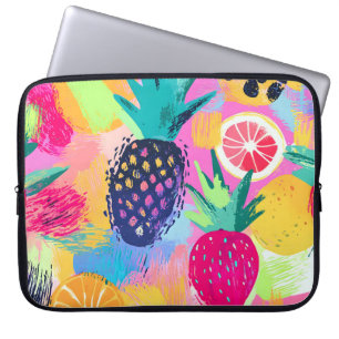 Abstract Paradise Tropical Fruit Fiesta Laptop Sleeve