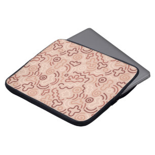 Abstract Party Doodle Pattern Laptop Sleeve
