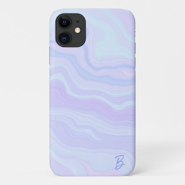 Abstract Pastel Agate Personalized Phone Case (Back)