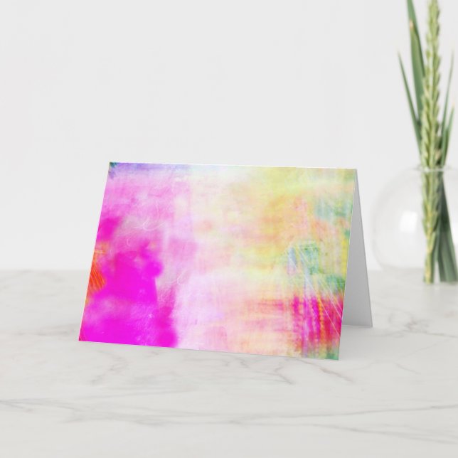 Abstract Pastel Blank Note Card (Front)