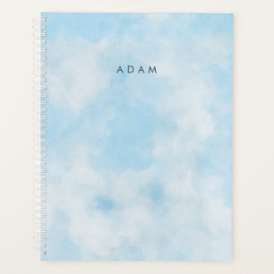 Abstract Pastel Blue Sky Clouds Personalize Planner