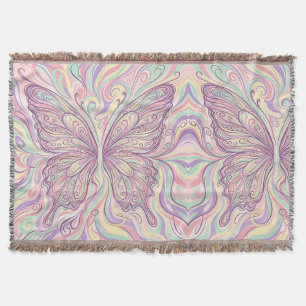 Abstract Pastel Butterfly Wings Blankets