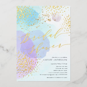 Abstract Pastel Circles Foil Bridal Shower Foil 